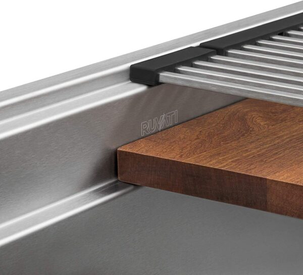 Ruvati 36-inch Workstation Kitchen Sink - Dual Tier Undermount Kitchen Sink