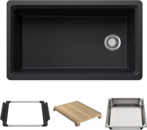 Blanco sink 1 Blanco Inteos 30 Inches Undermount Single Basin Granite Composite Kitchen Sink