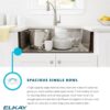 Elkay EFRU30169RTWC 31.5" Undermount Workstation Sink – 16-Gauge Stainless Steel, Single Bowl with Sound Guard